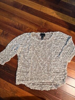 Open Knit Light Tan Sweater